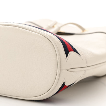 Gucci Glazed Textured Calfskin Web Small Ophidia Bucket Bag Mystic White 10 of 12