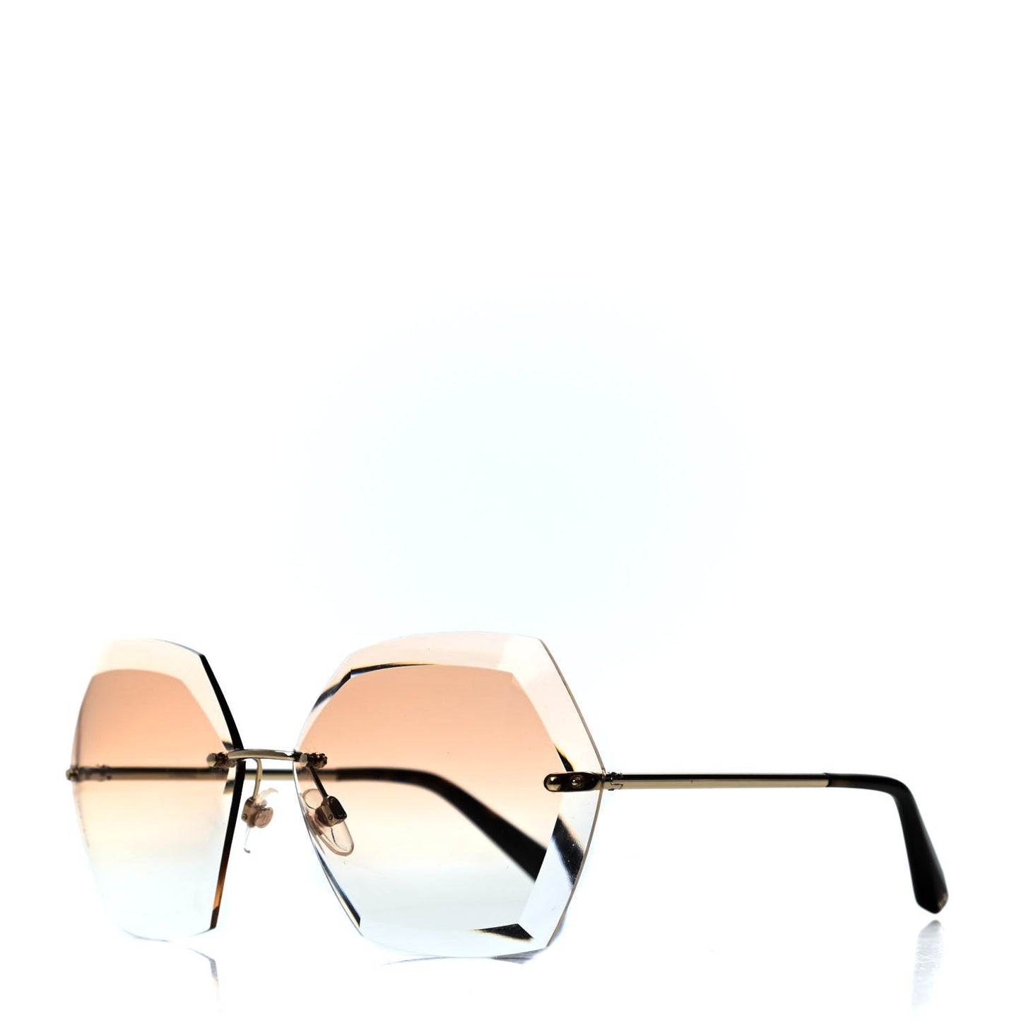 Round Sunglasses 71181 Gold Brown