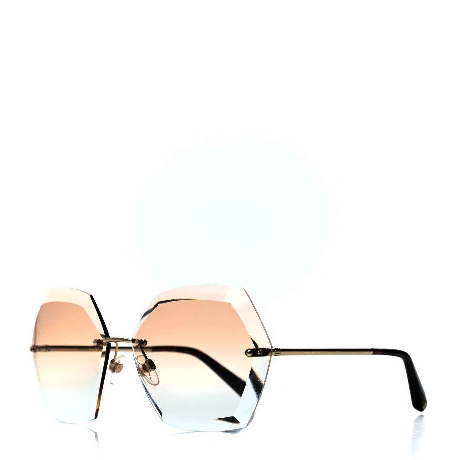 Chanel Round Sunglasses 71181 Gold Brown 1 of 4