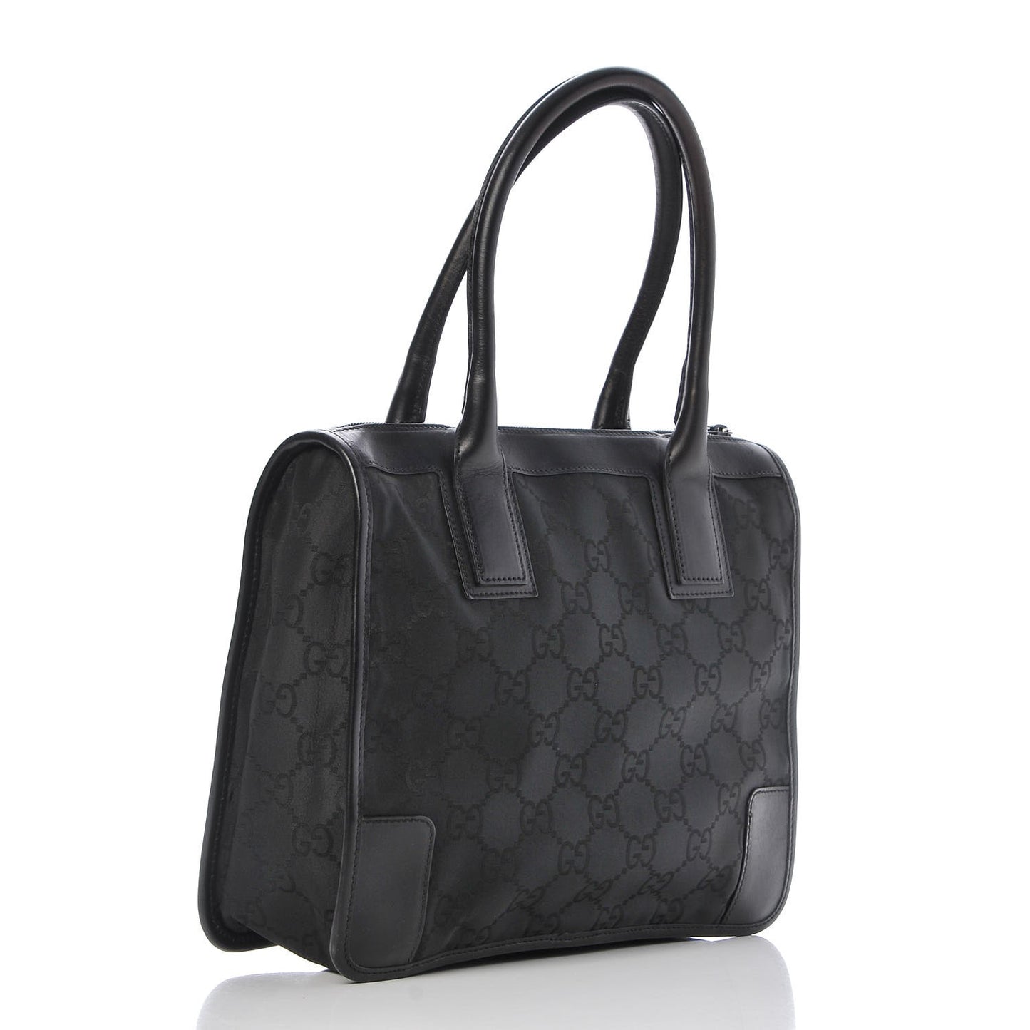 Nylon Monogram Tote Bag Black