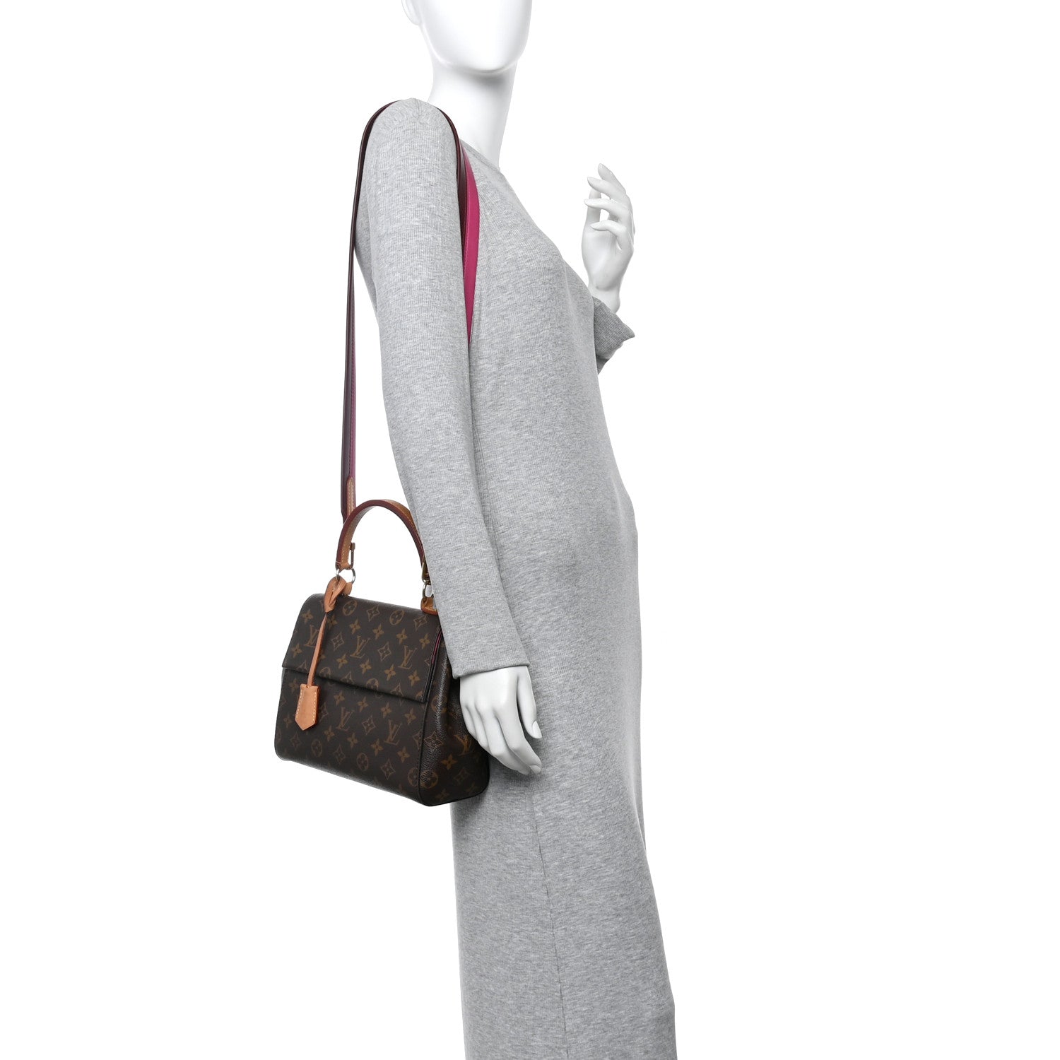 Louis Vuitton Monogram Cluny BB Bordeaux Fuchsia 2 of 19