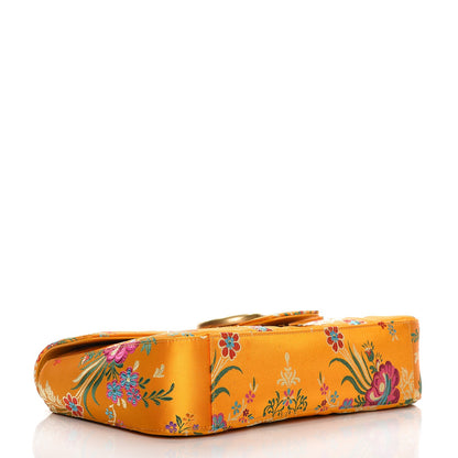 Gucci Jacquard Matelasse Floral Medium GG Marmont Shoulder Bag Yellow 4 of 12