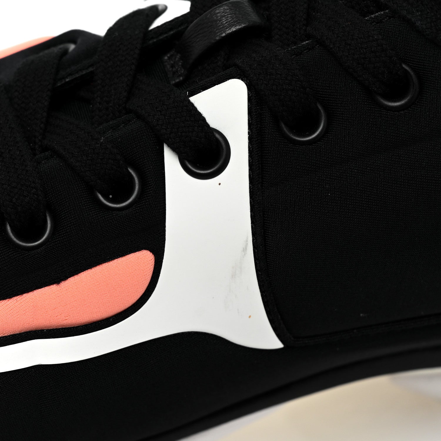 Chanel Lycra Fabric Womens CC Sneakers 38.5 Black White Pink 10 of 12