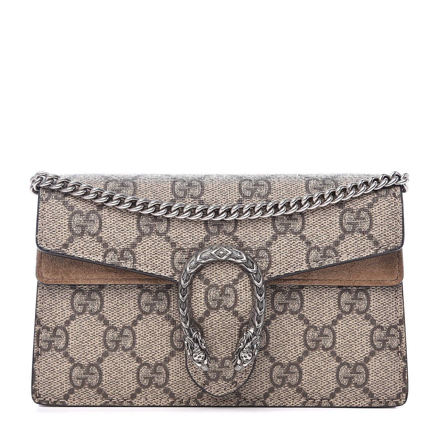 GG Supreme Monogram Super Mini Dionysus Shoulder Bag Taupe