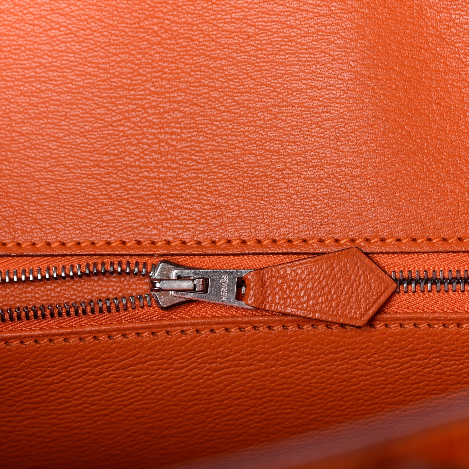 Hermes Shiny Porosus Crocodile Birkin 30 Orange 20 of 29