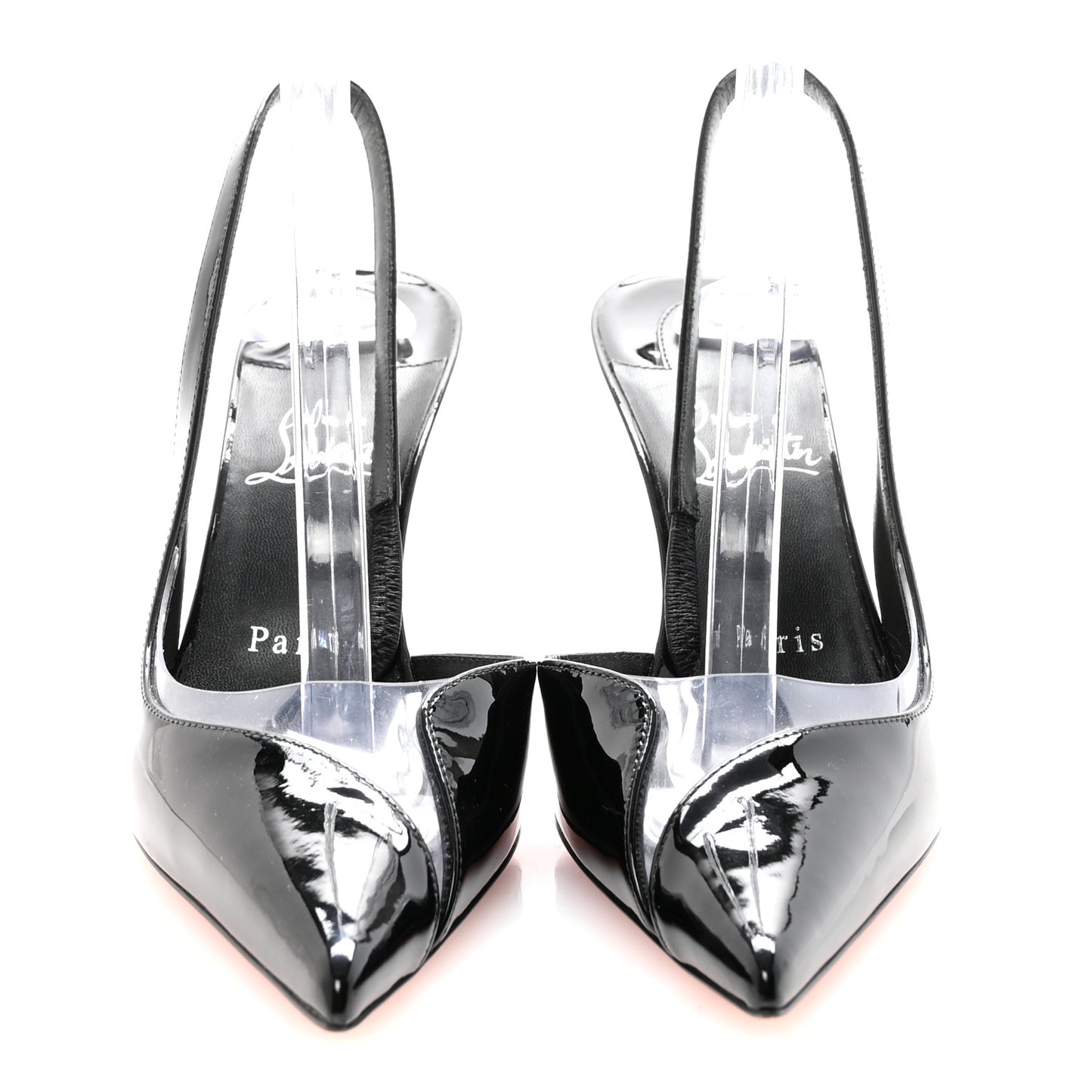 Patent PVC Posticha 80 Slingback Pumps 37 Black