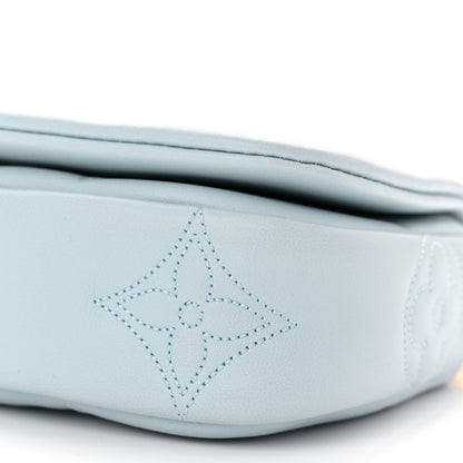 Louis Vuitton Calfskin Bubblegram Wallet On Strap Ice Blue 9 of 10