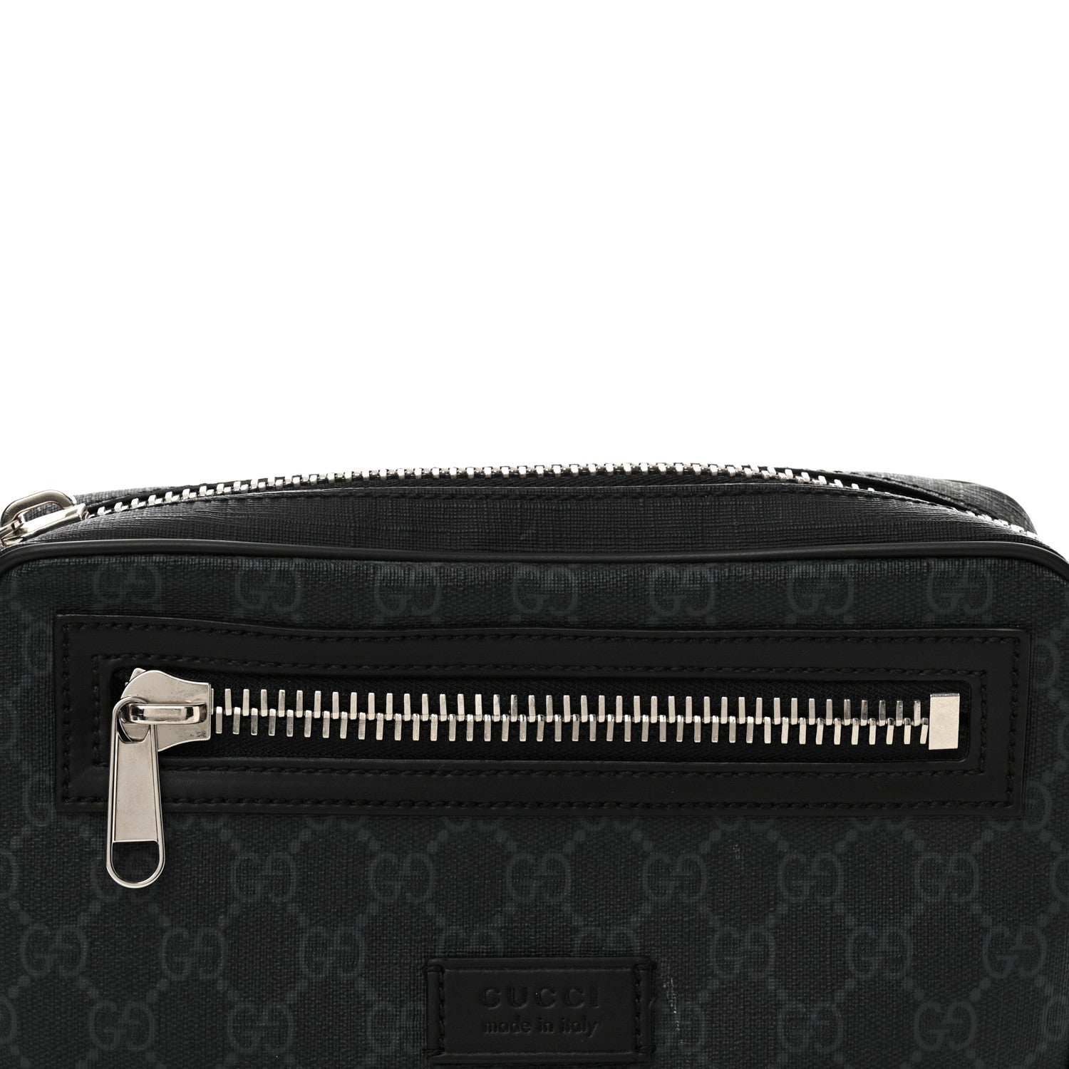 Gucci Soft GG Supreme Monogram Web Belt Bag Black Grey 8 of 15