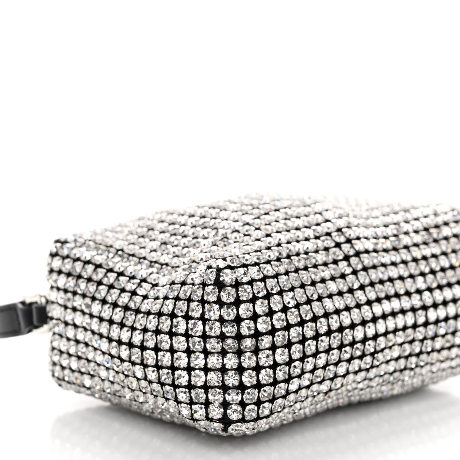Alexander Wang Mesh Crystal Rhinestone Mini Heiress Pouch Black Silver 8 of 9