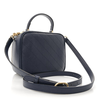 Gucci Sakai Be Green Calfskin Diagonal Stitched Blondie Top Handle Bag Blue Agata 3 of 10
