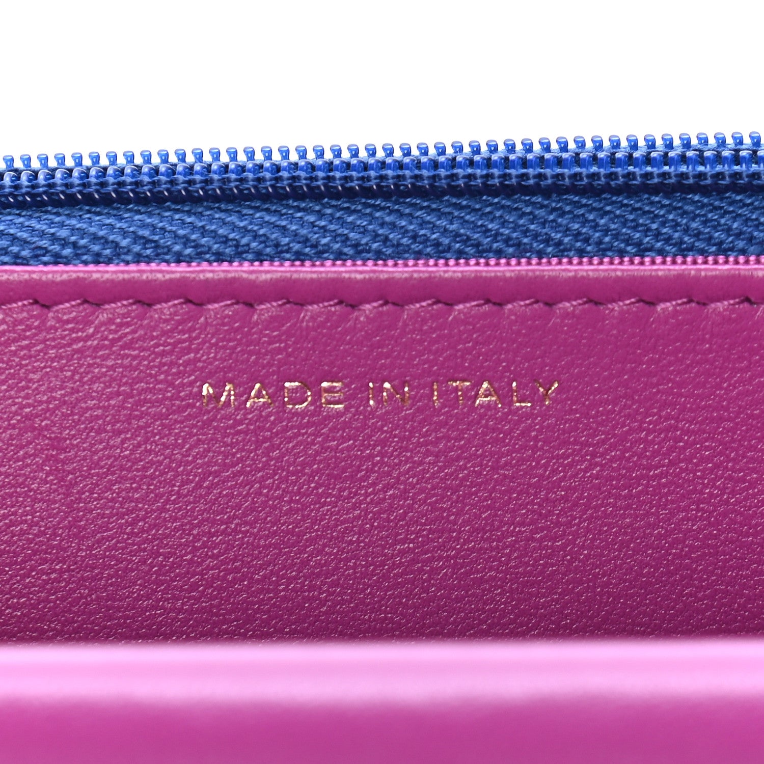 Chanel Lambskin Quilted Wallet On Chain WOC Dark Blue Pink 6 of 9