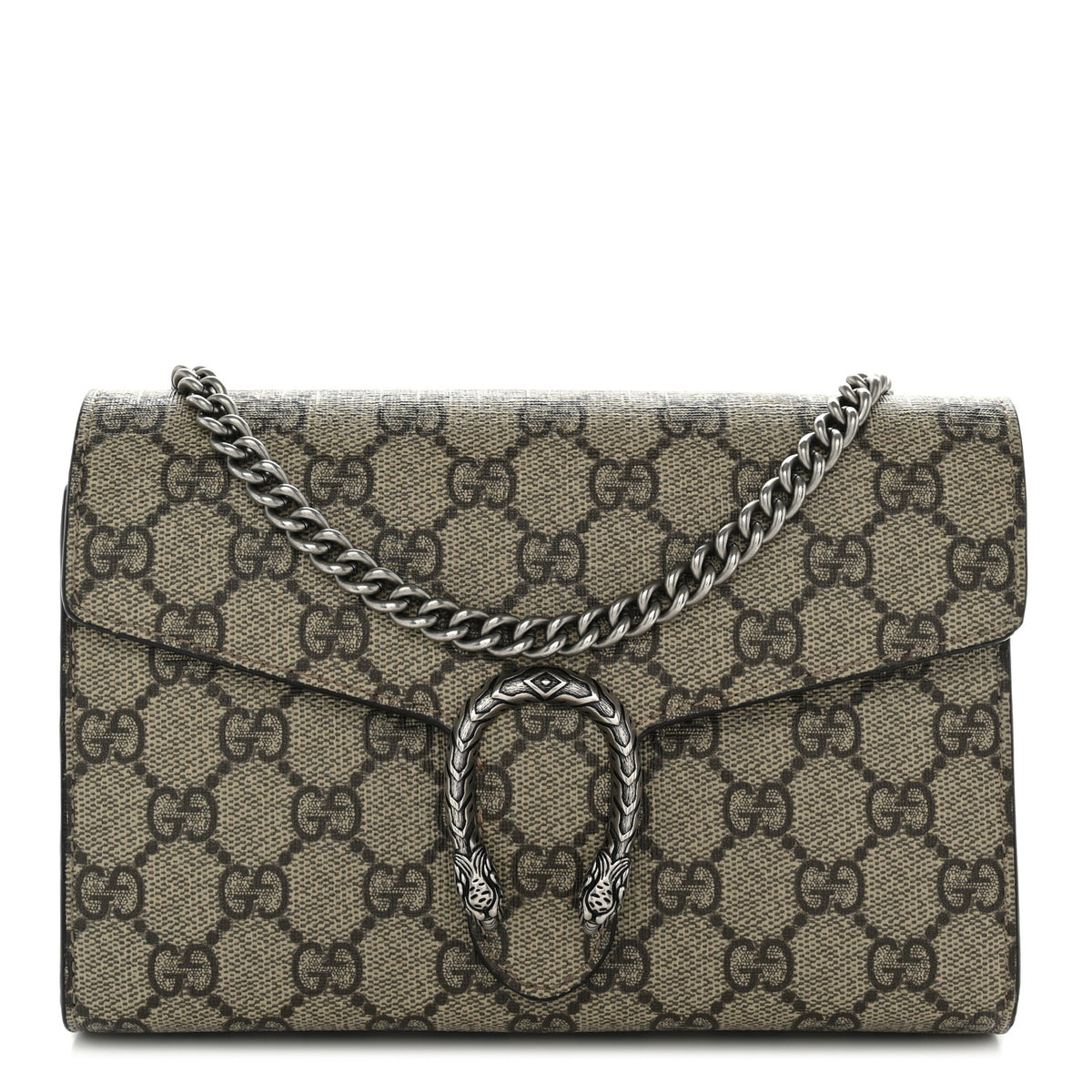 Gucci GG Supreme Monogram Mini Dionysus Chain Wallet Beige Taupe 1 of 10
