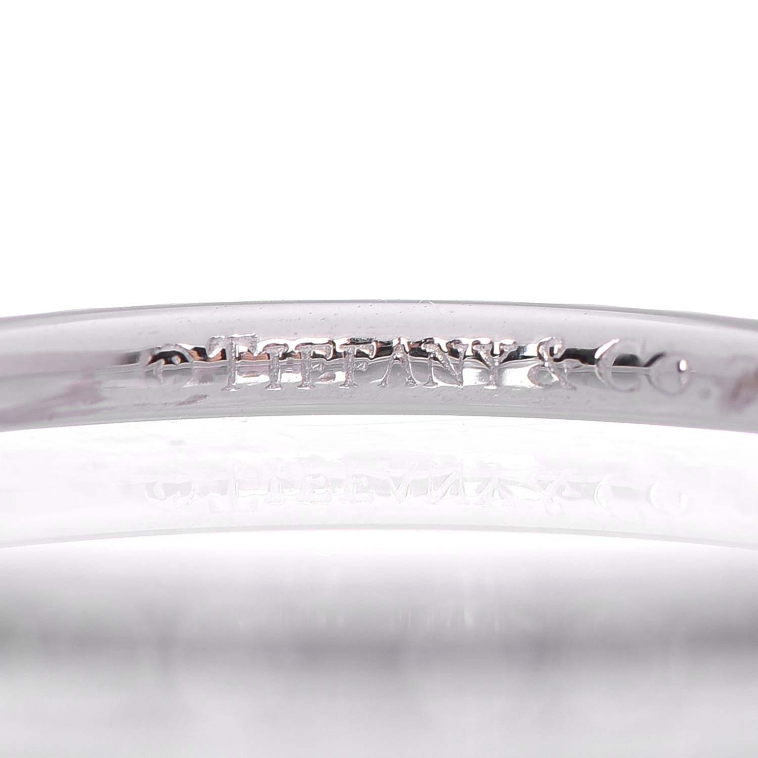 Tiffany 18K White Gold Iolite Metro Single Row Ring 56 7.5 3 of 5