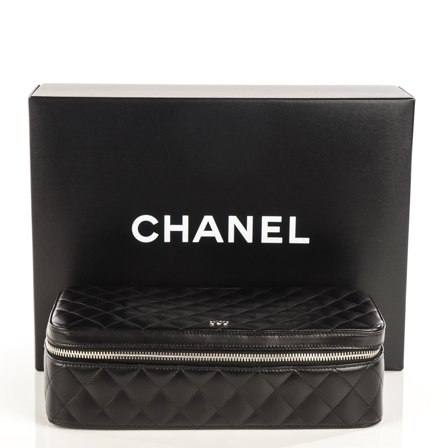 Chanel Lambskin Quilted Large Jewelry Case Black 5 of 8
