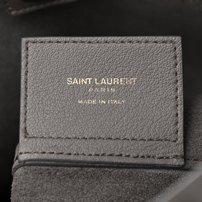 Saint Laurent Calfskin Toy Shopping Tote Earth Grey 6 of 8
