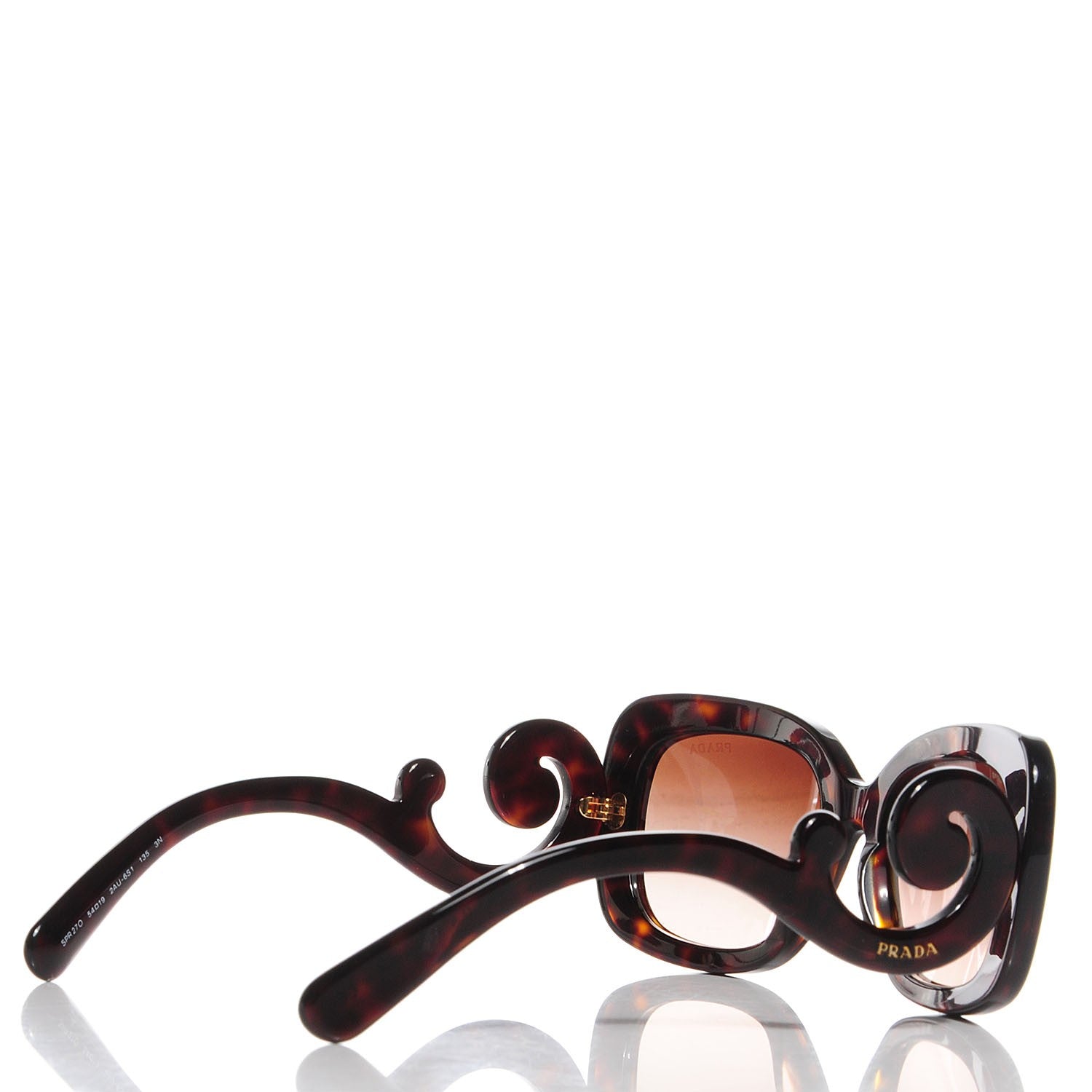 Prada Acetate Baroque Sunglasses SPR 27O Tortoise 3 of 9