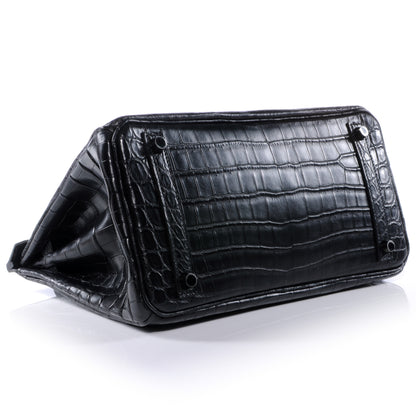 Hermes Matte Niloticus Crocodile Birkin 30 SO BLACK 4 of 10