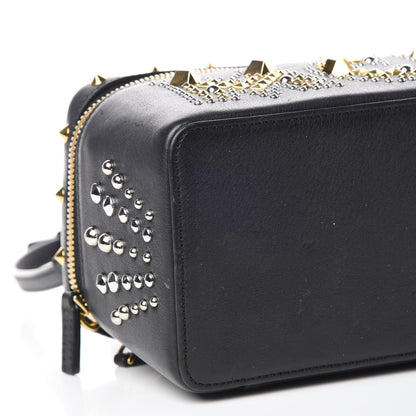 MCM Calfskin Studded Rockstar Vanity Case Black 10 of 13