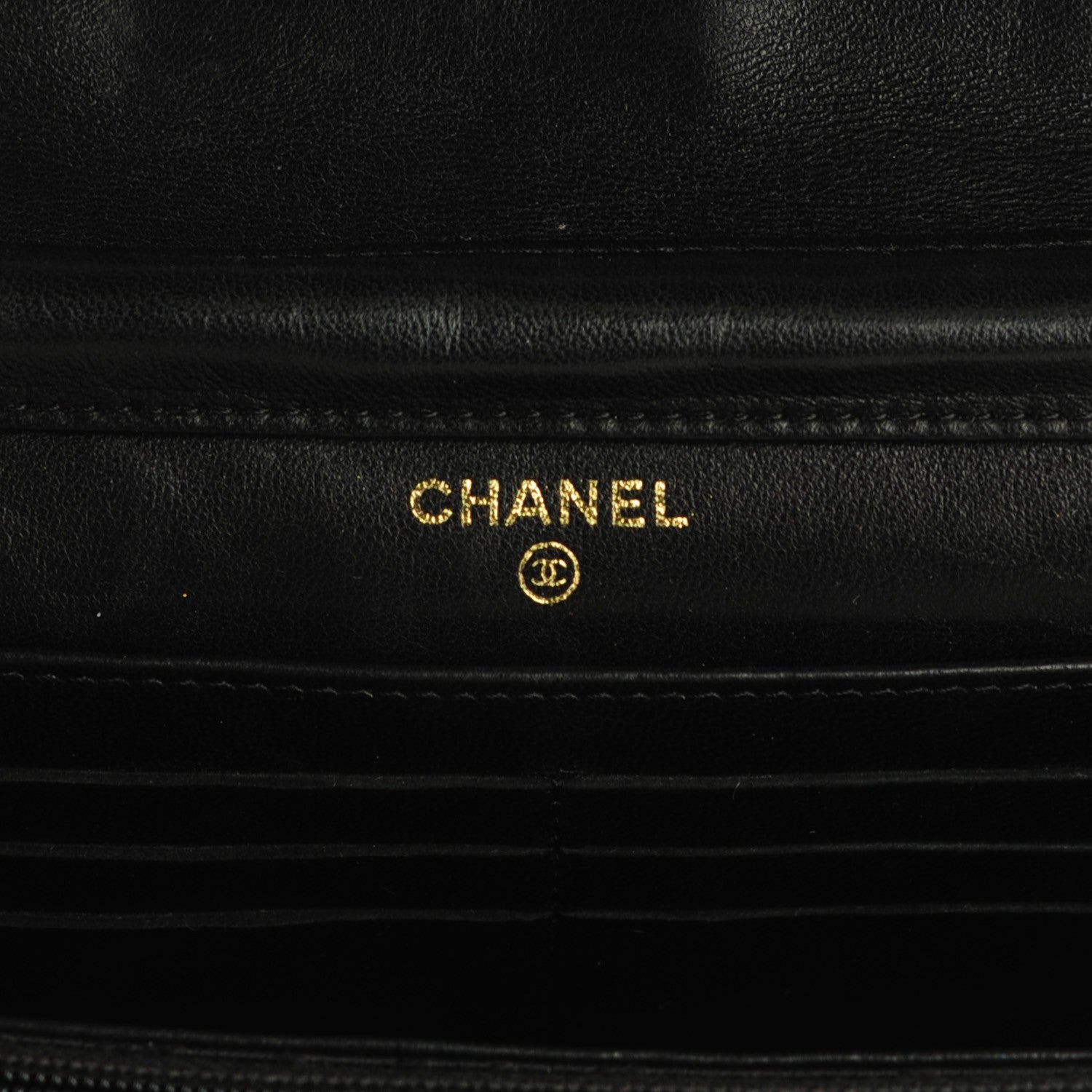 Chanel Lambskin Precious Symbols Wallet On Chain WOC Black 5 of 7