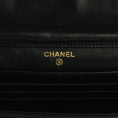 Chanel Lambskin Precious Symbols Wallet On Chain WOC Black 5 of 7