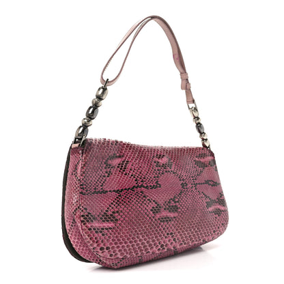Christian Dior Snakeskin Malice Shoulder Bag Pink 3 of 12
