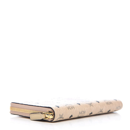 MCM Visetos Rabbit Zip Around Large Wallet Beige 4 of 6