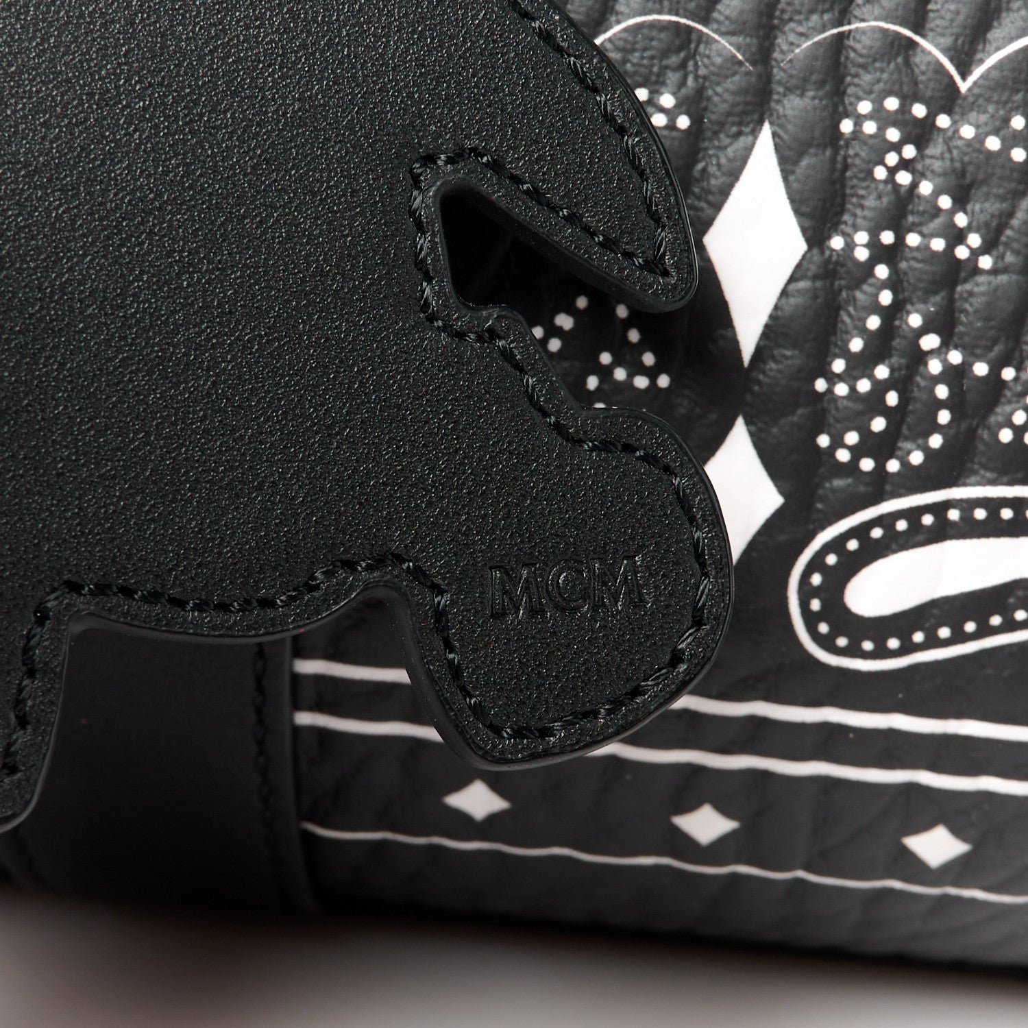 MCM Visetos Bandana Small Aren Boston Bag Black 9 of 12