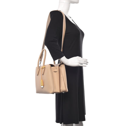 MCM Grained Calfskin Medium Milla Tote Latte Beige 2 of 9