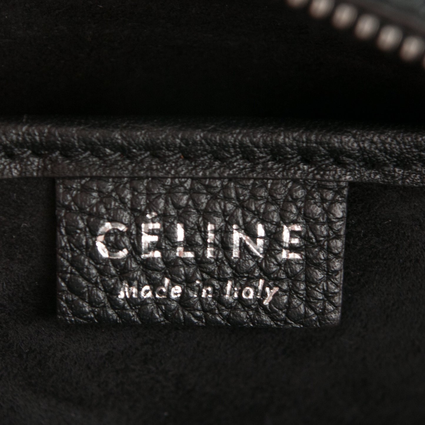 Drummed Calfskin Nano Luggage Black