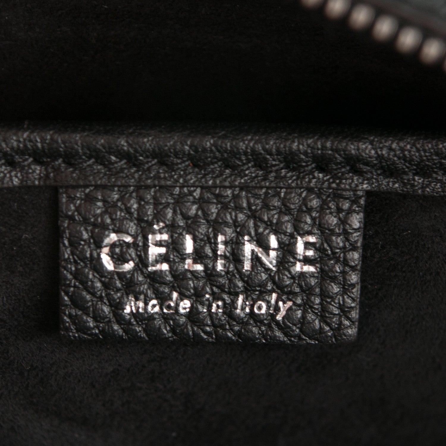 Celine Drummed Calfskin Nano Luggage Black 6 of 6