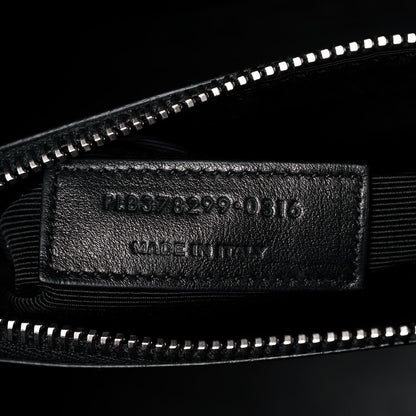 Saint Laurent Calfskin Crocodile Embossed Small Sac de Jour Black 6 of 8