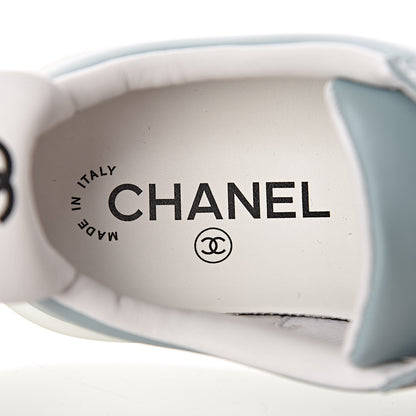 Chanel Calfskin CC Sneakers 36.5 Blue 8 of 11