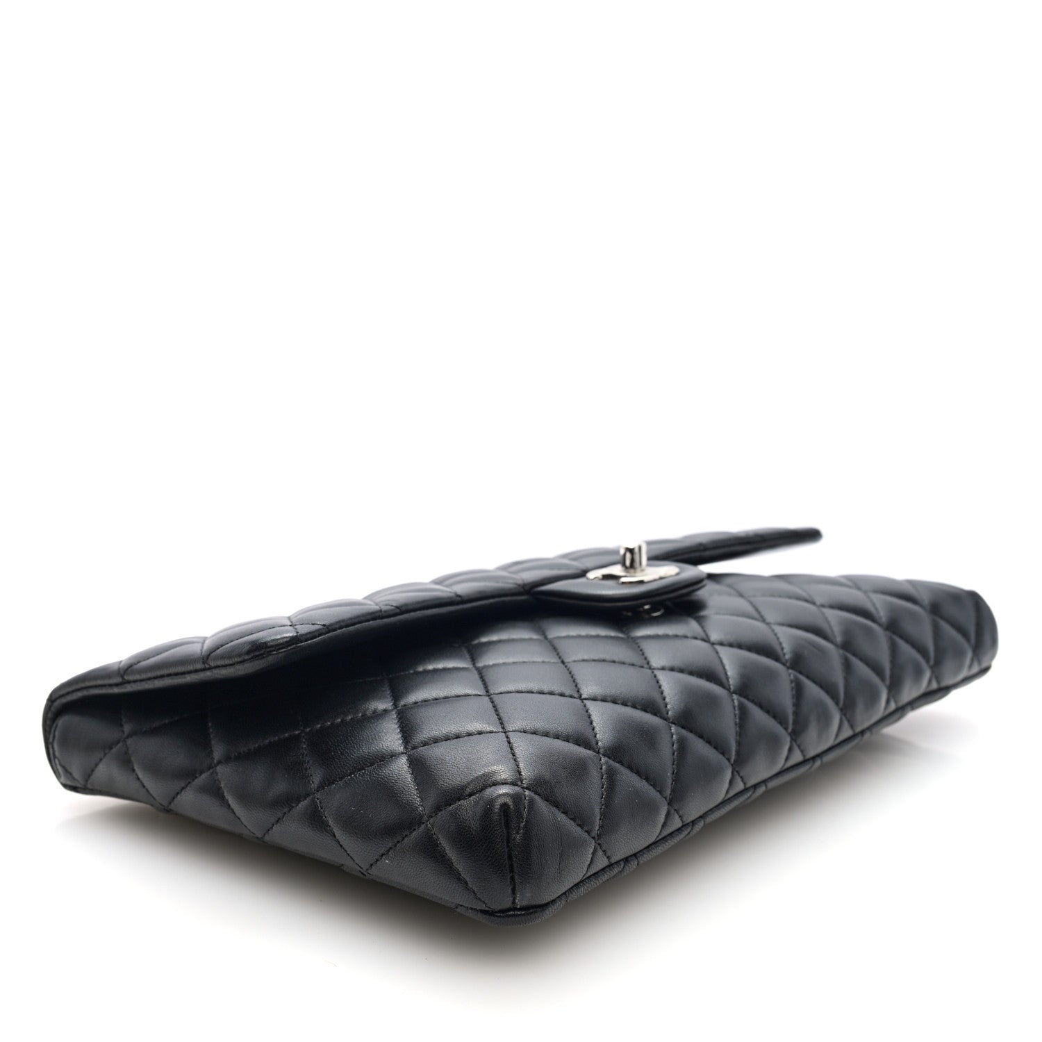 Chanel Lambskin Quilted Flap Clutch Black 4 of 7