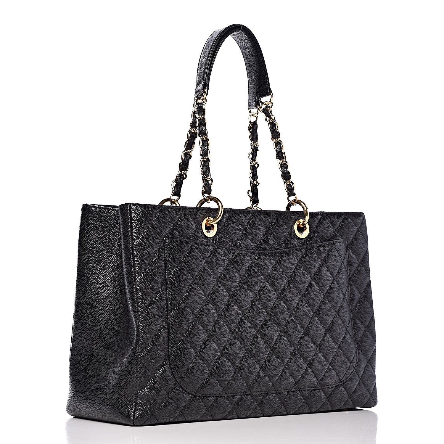 Chanel Caviar Quilted XL Grand Shopping Tote GST Black 3 of 13