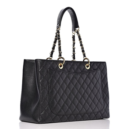 Chanel Caviar Quilted XL Grand Shopping Tote GST Black 3 of 13