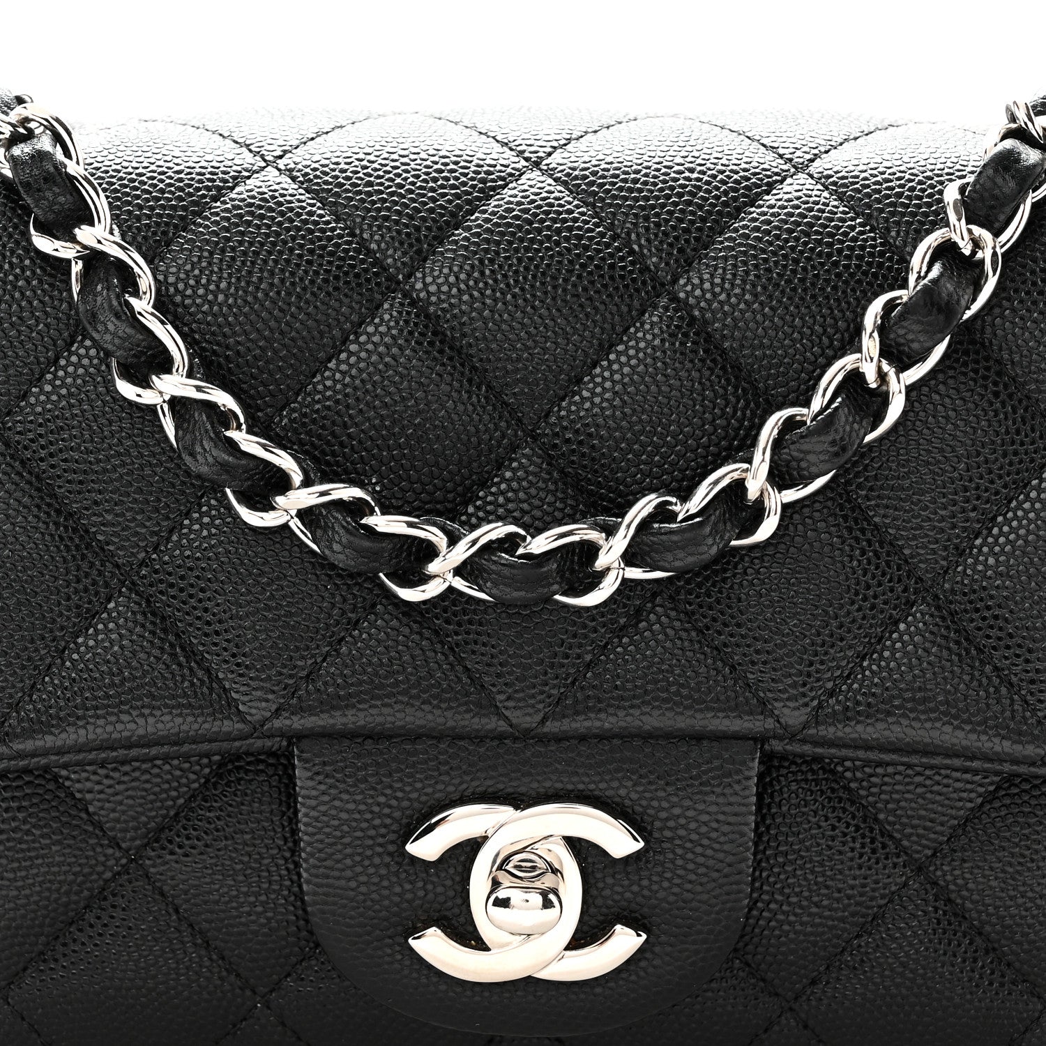Chanel Caviar Quilted Mini Rectangular Flap Black 8 of 10