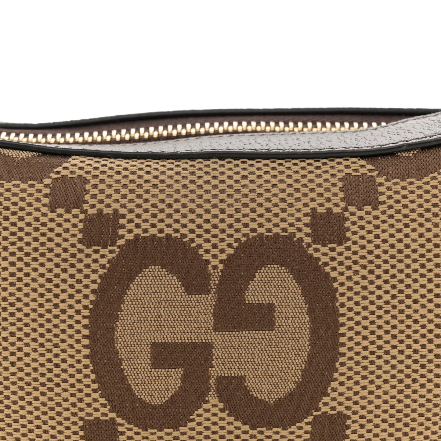 Monogram Jumbo GG Textured Dollar Calfskin Web Mini Ophidia Half Moon Hobo Camel Ebony New Acero