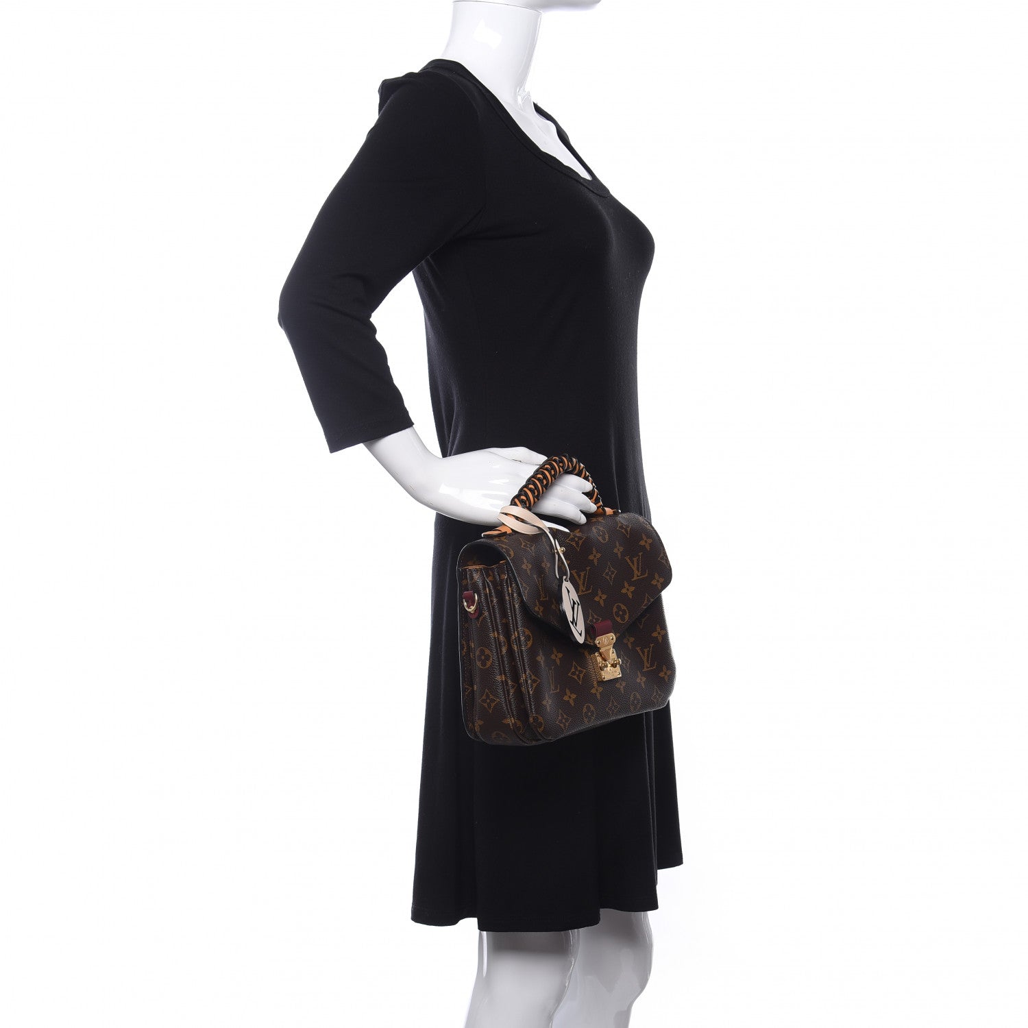 Louis Vuitton Monogram Braided Pochette Metis Safran 3 of 12