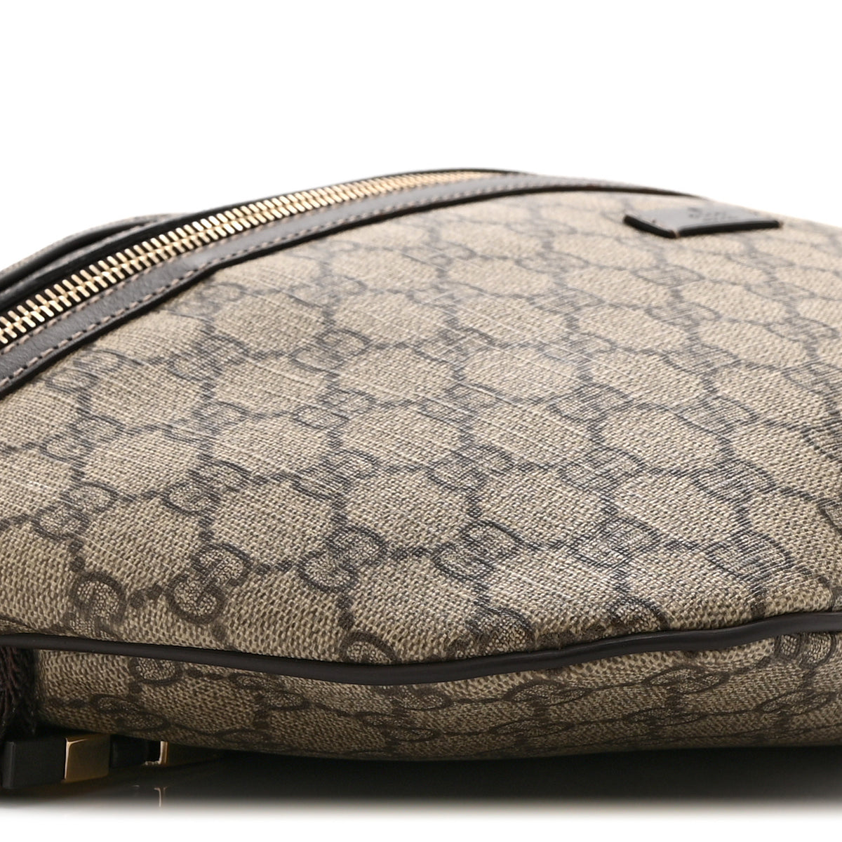 GG Supreme Monogram Belt Bag Dark Brown