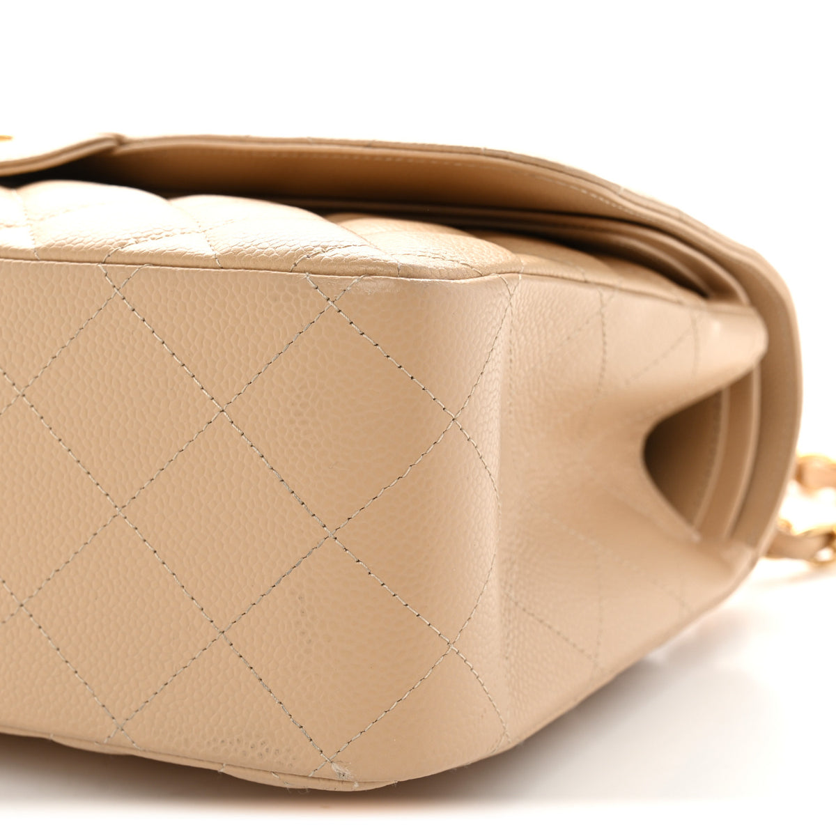 Chanel Caviar Quilted Jumbo Double Flap Beige 10 of 10