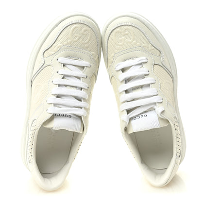 Gucci Calfskin GG Tennis Embossed Perforated Womens Platform 55mm Sneakers 35.5 Great White 5 of 9