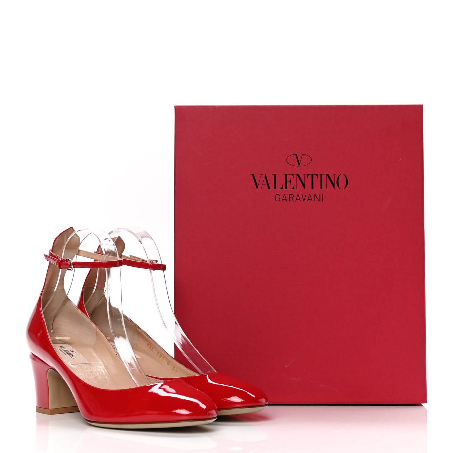 Patent Tan-Go Mary Jane 60mm Pumps 39 Rosso Valentino