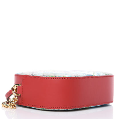 Gucci GG Supreme Monogram Blooms Mini Chain Shoulder Bag Beige Blue Navy Hibiscus Red 4 of 8
