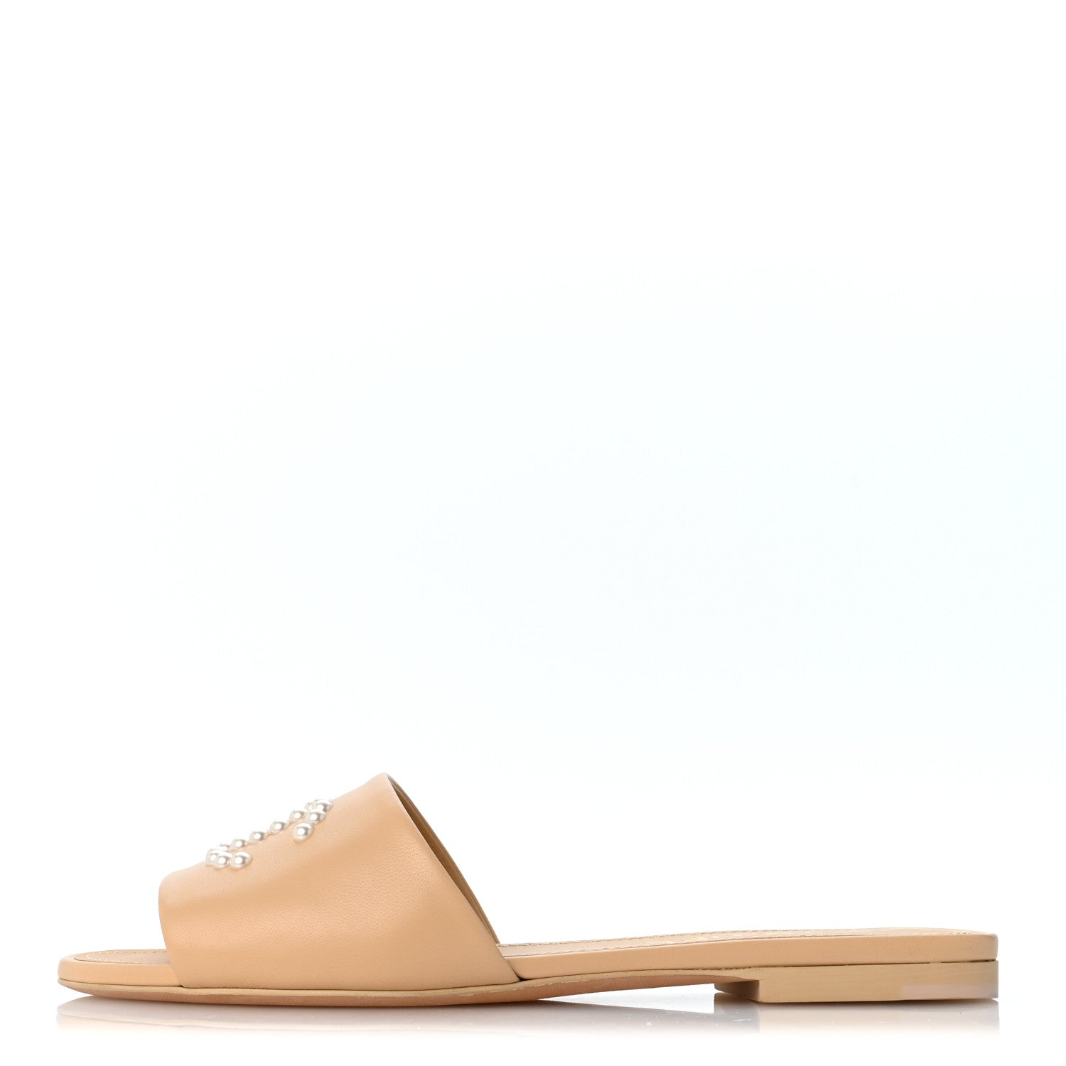 Chanel Lambskin Pearl CC Sandals 39 Black 1 of 10