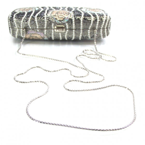 Swarovski Crystal Pearl Roses Minaudiere