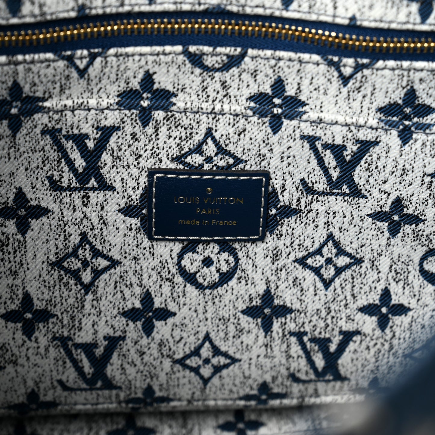 Monogram Jacquard Denim Onthego MM Bleu