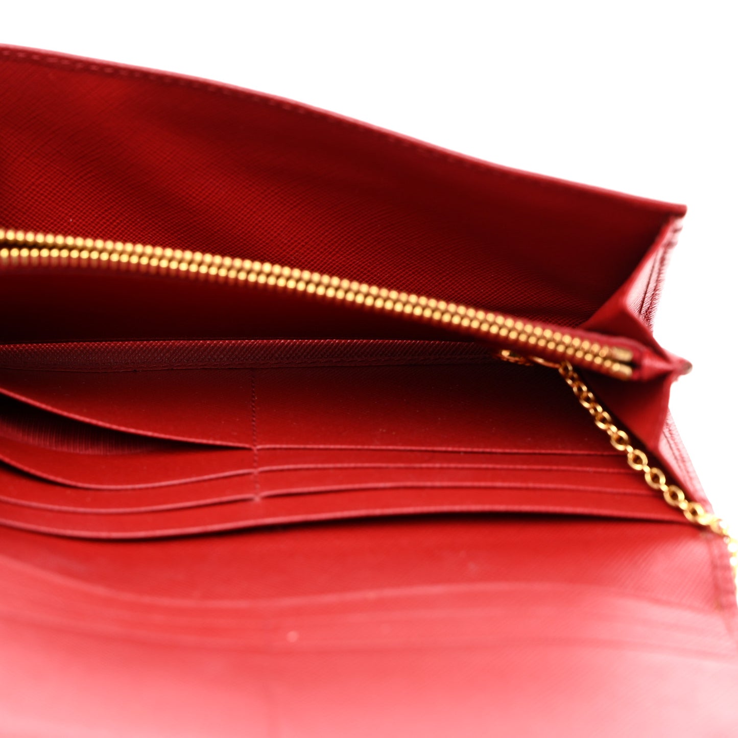 Saffiano Metal Continental Flap Wallet Fuoco