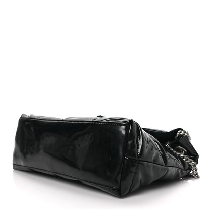 Saint Laurent Patent Quilted Small Loulou Puffer Monogram Chain Satchel Black 8 of 8