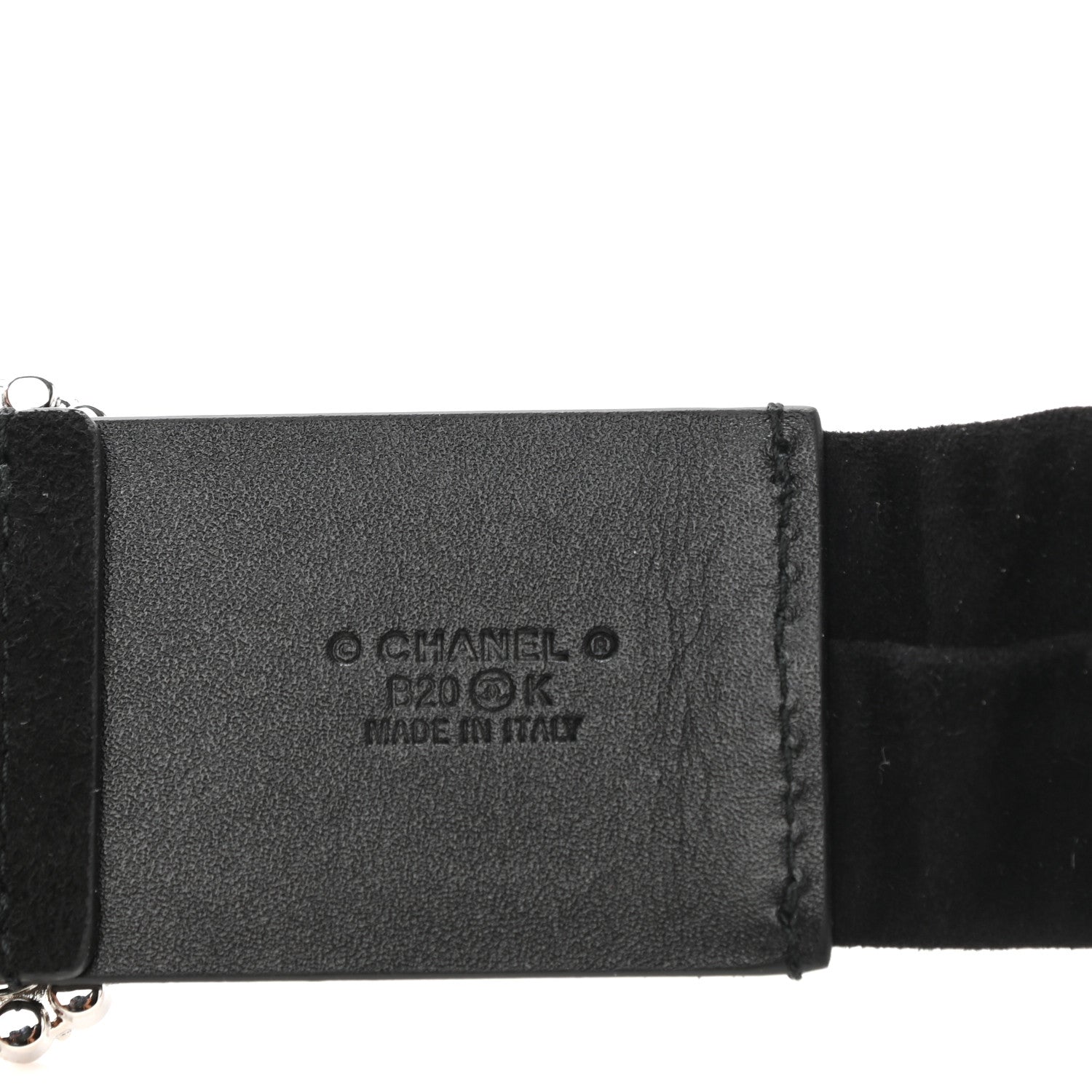 Chanel Suede Crystal CC Belt 85 34 Black 7 of 8
