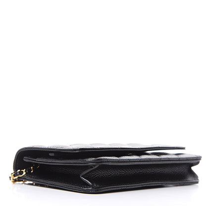 Chanel Caviar Quilted Wallet On Chain WOC Black 4 of 11